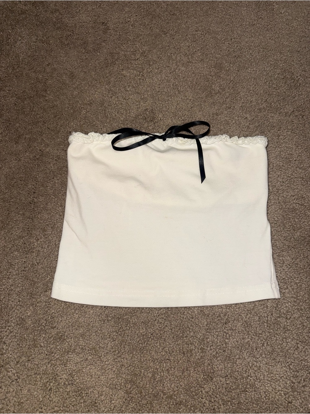 Urban Outfitters Kimchee Blue Cream Lace Bow Tube Top Double Layer Bra